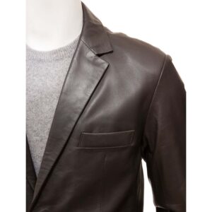 mens brown leather jacket