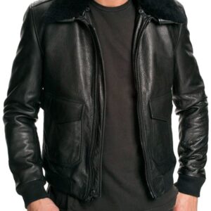 leather bomber jacket mens