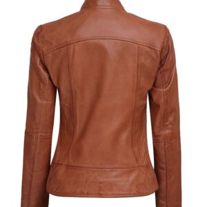 women's leather biker jacket