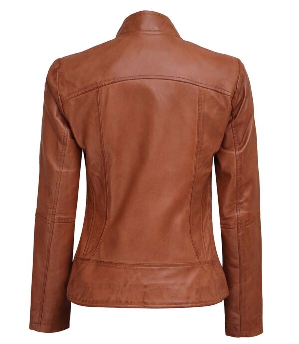 women's leather biker jacket