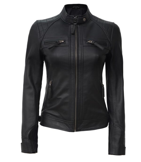 leather biker jacket