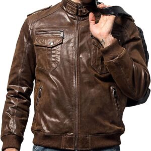 men's leather bomber jackets