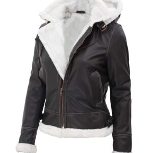 Shearling Leather Womens Jacket