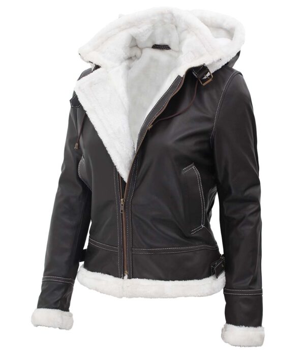 Shearling Leather Womens Jacket