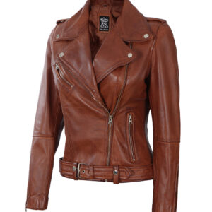 Women Brown Leather jacket