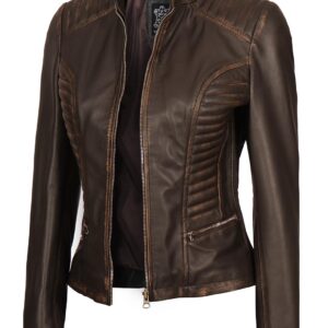 Womens Brown Leather Jacket