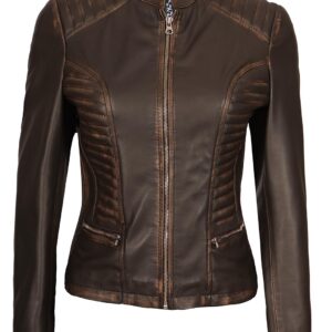 Womens Cafe Racer Leather Jacket