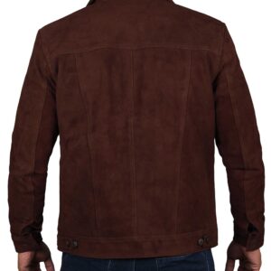 brown suede leather jacket mens