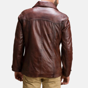 Mens Vincent Alley Brown Leather Jacket